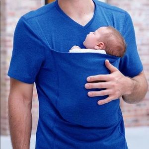 Men’s Baby Wearing Kangaroo Pouch Shirt